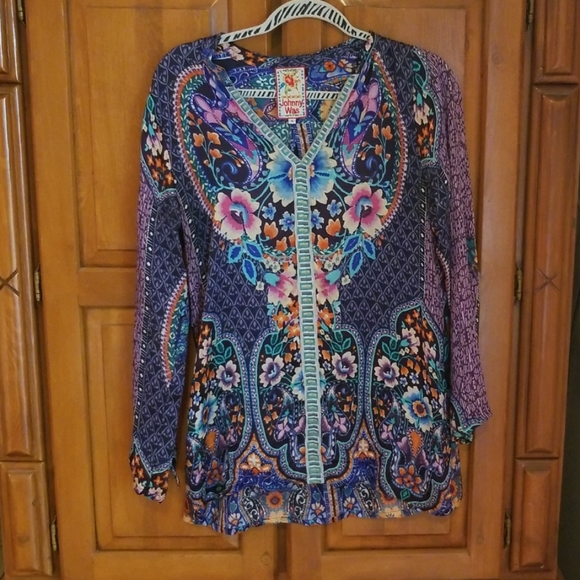 Johnny Was Tops - JOHNNY WAS SILK TUNIC